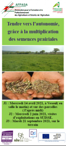 Formation Tendre vers l'autonomie grâce à la multiplication de semences prairiales J1 @ Haute-Saône + Suisse