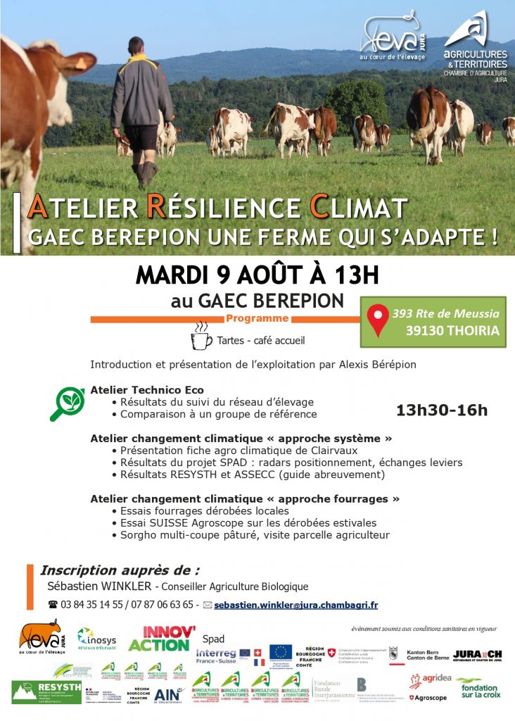 Journée Atelier Résilience Climat dans le Jura
