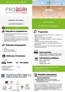 formation "Gestion de l"azote en Agriculture biologique " @ Chambre agriculture Yonne