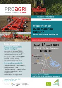 Démonstration de matériel de préparation de sol @ Chambre d'agricultures de l' Yonne